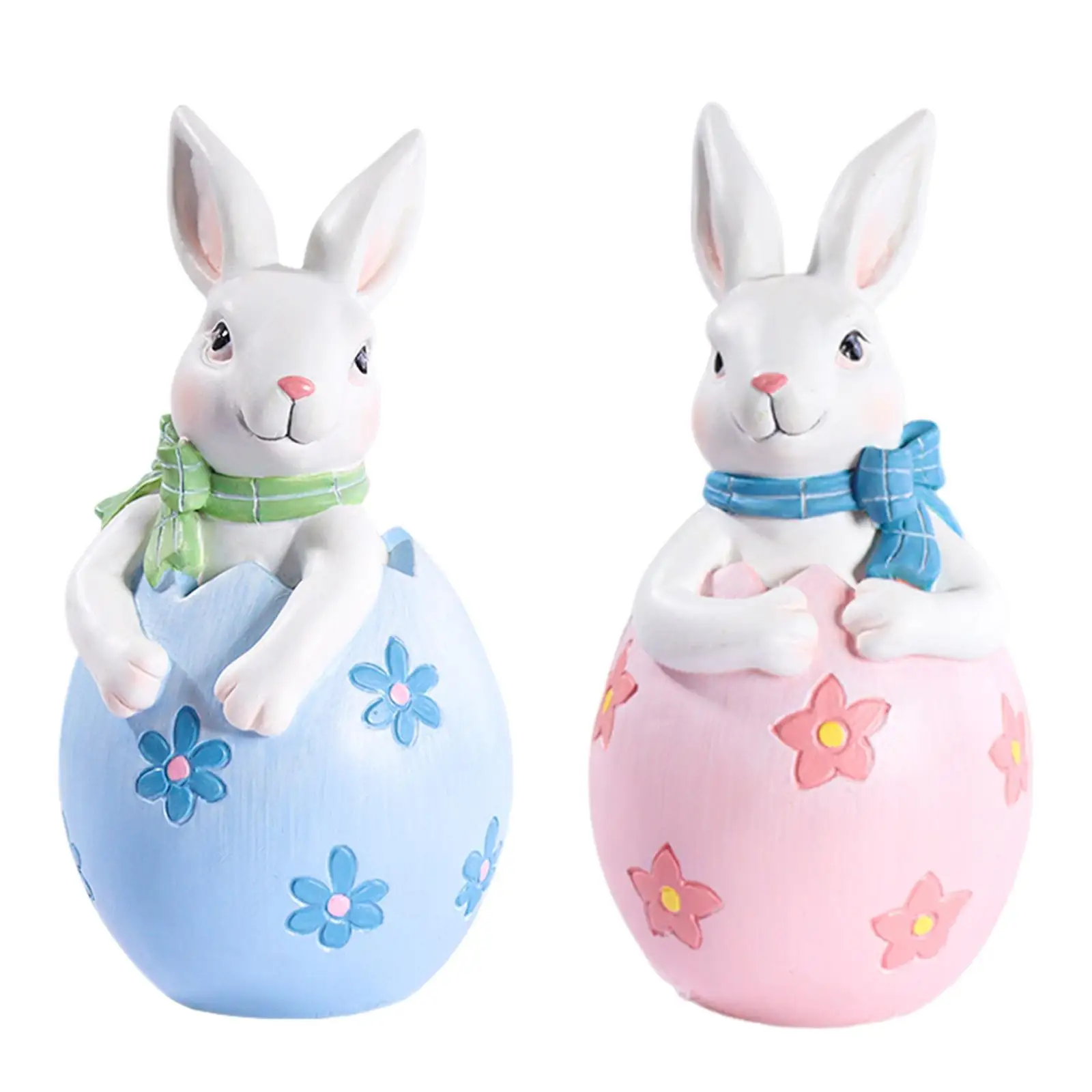 Easter Bunny Figurine ประติมากรรมน่ารักสําหรับเดสก์ท็อปเพื่อนเด็กผู้หญิงเตาผิง