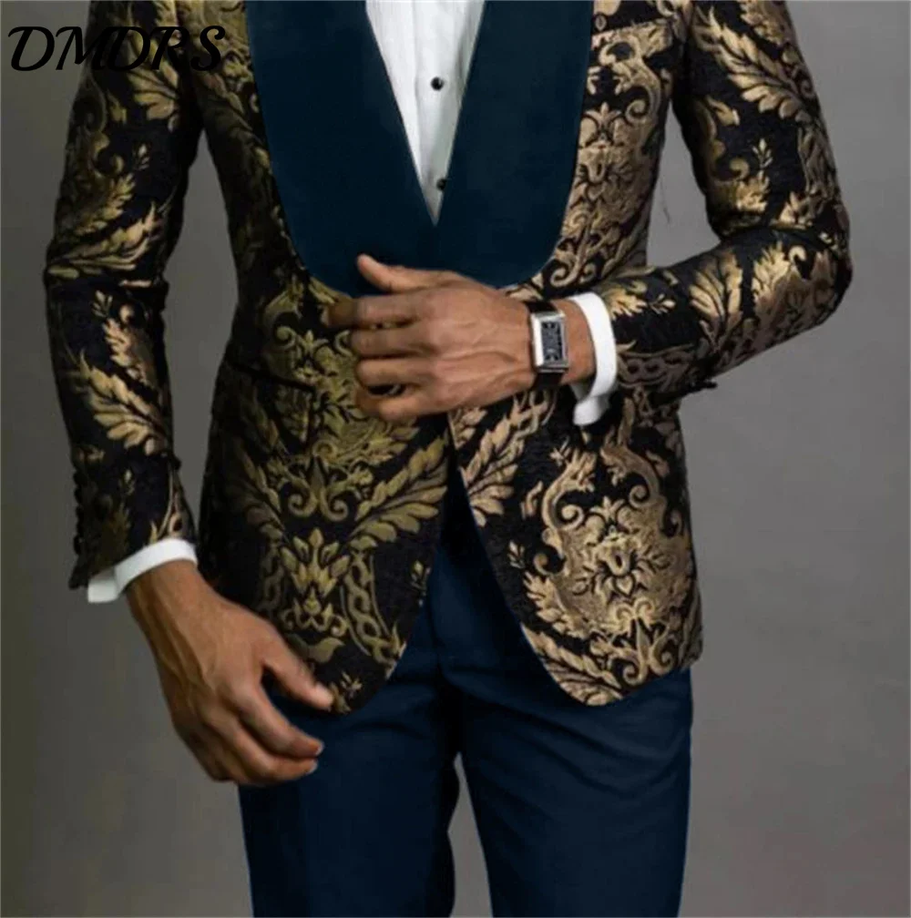 Conjunto de traje elegante para niños, traje de boda, Blazer Floral, trajes de graduación, ropa Formal, Entrega en 24 horas