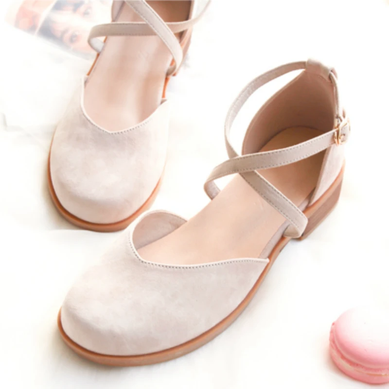 genuine-leather-women-sandals-summer-fairy-retro-bandage-ballet-lolita-shoes-35cm-mid-heel-evening-buckle-kawaii-ladies-shoes