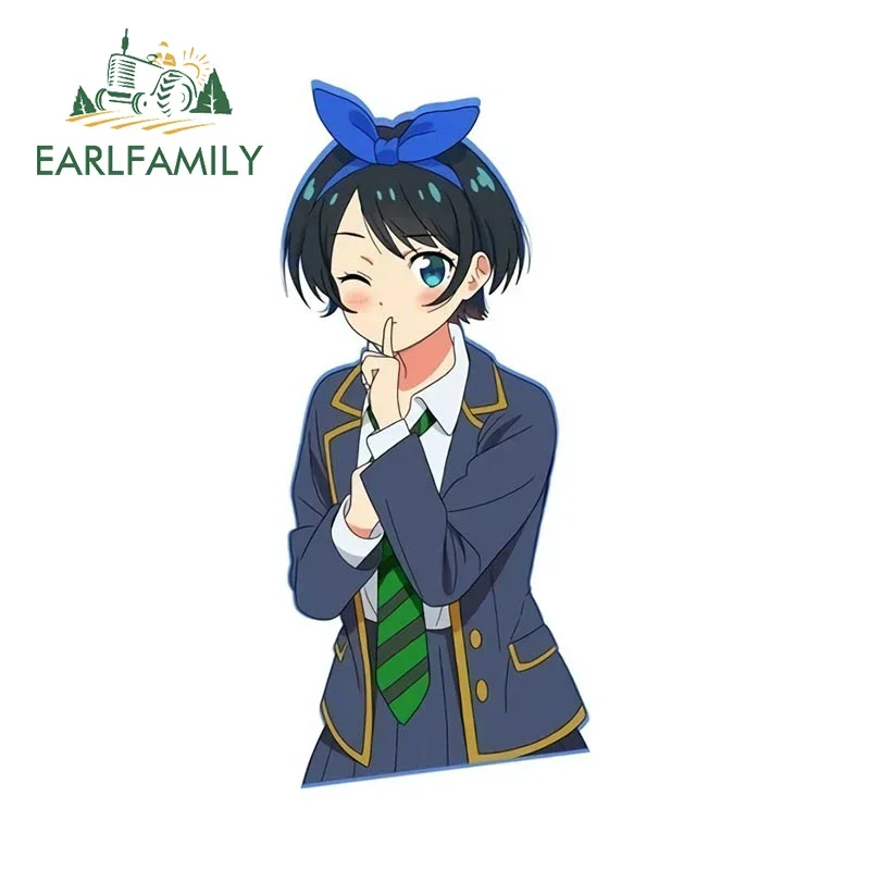 EARLFAMILY 13 سنتيمتر ل Ruka Chizuru Hush ملصقات السيارات شخصية الكتابة على الجدران الشارات مقاومة للخدش الزجاج الأمامي ديكور واقية من الشمس لطيف