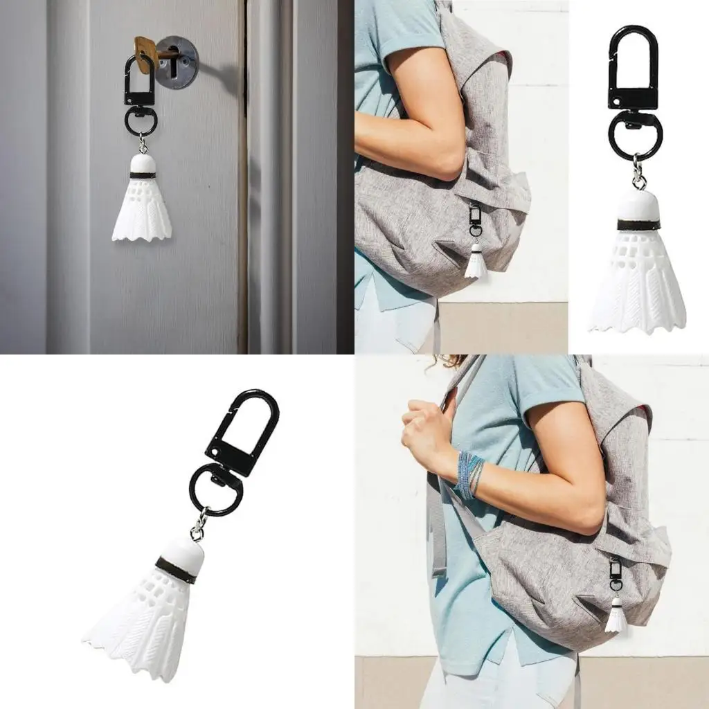 

R6FE Small Badminton Keychains Pendant Handbag Keyring Decoration Hanging Ornament