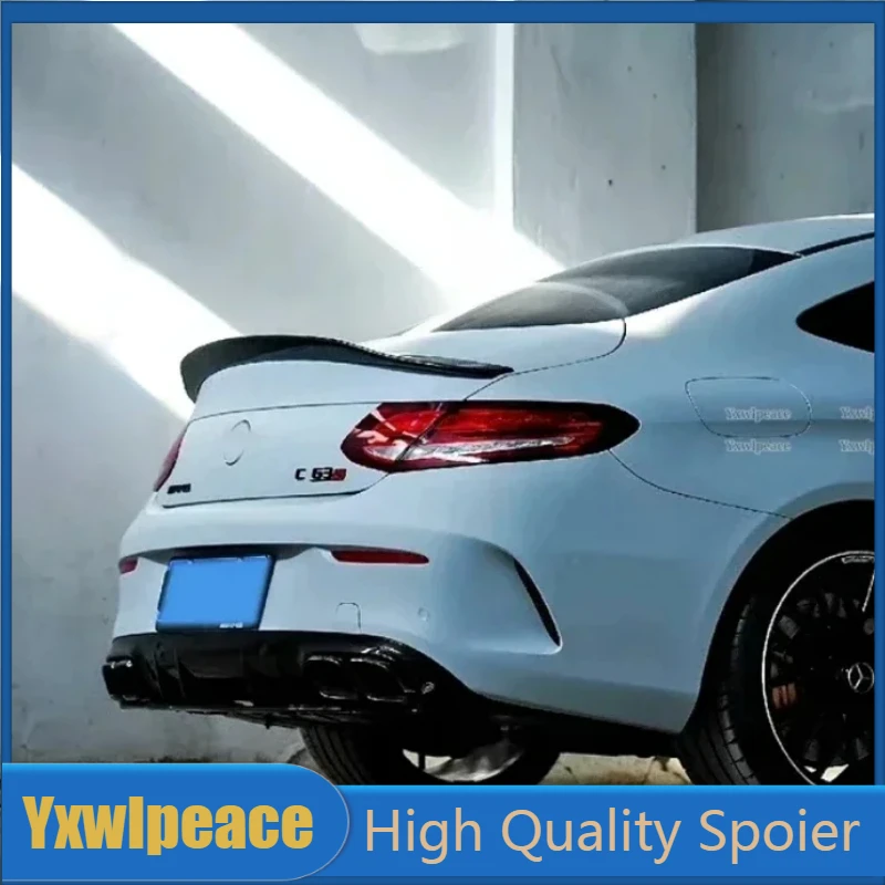 

PSM Style Real Carbon Fiber/ABS Rear Trunk Lip Spoiler For Mercedes Benz W205 Coupe 2015-2020 C63 AMG C200 C250 C350 2Doors