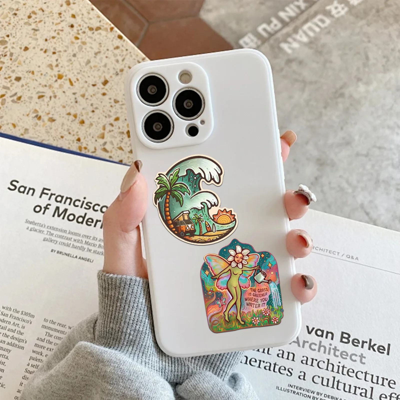 50Pcs Have Fun Camping Cartoon Stickers Graffiti Notebook Waterproof Decal Skateboard DIY Suitcase for Waterproof Sticker Gift