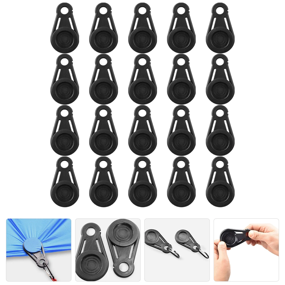 

20 Pcs Heavy Duty Tarp Tent Clips Small Plastic Clamps for Outdoor Camping Hiking Wind Resistant Shade Cloth Lock Grip Awning