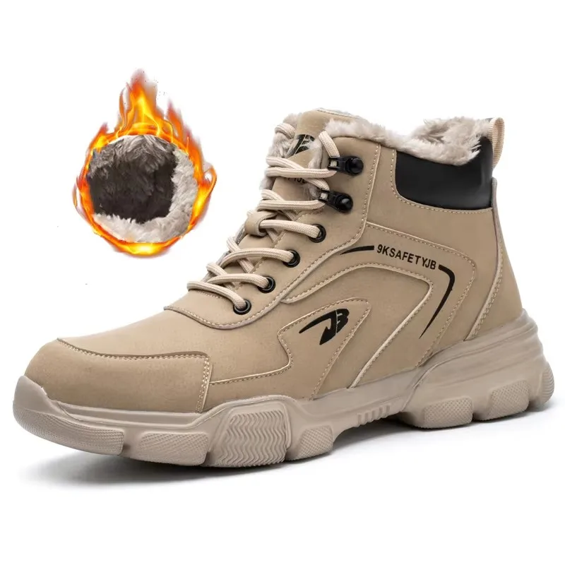 2026 New Safety Shoes Men Boots High Top Work Sneakers Steel Toe