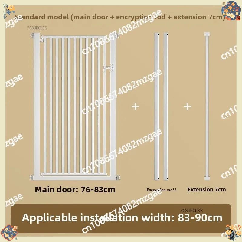 Simple wrought iron two-way fence, pet blocking door, cat fence isolation door, dog safety fence baffle anti-jump