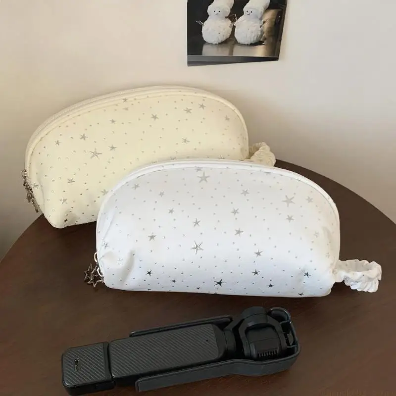 Wide Opening Pen Bag Shell Fabric Pencil Case for Commute and Study Use