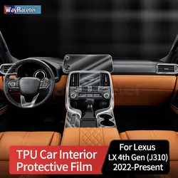 Self Healing TPU Vinyl Center Gear Interior Paint Protection Film For Lexus LX 2022 2023 LX600 LX500d J310 F Sport Accessories
