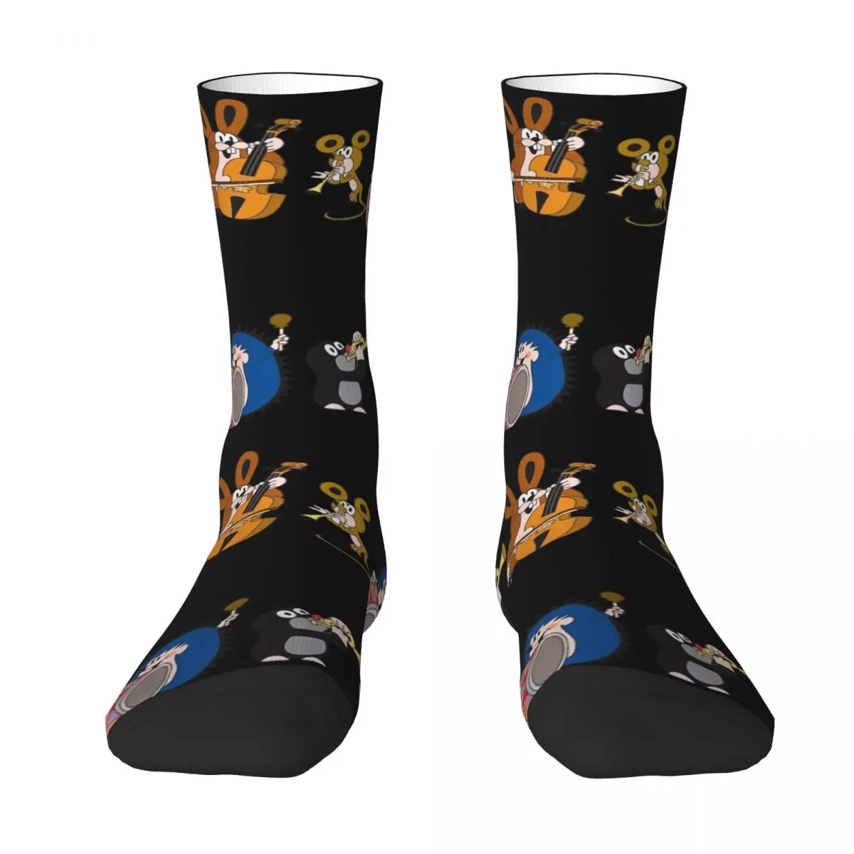 Krtek Little Maulwurf calzini Unisex, calzini felici con stampa 3D Hip Hop Street Style Crazy Sock