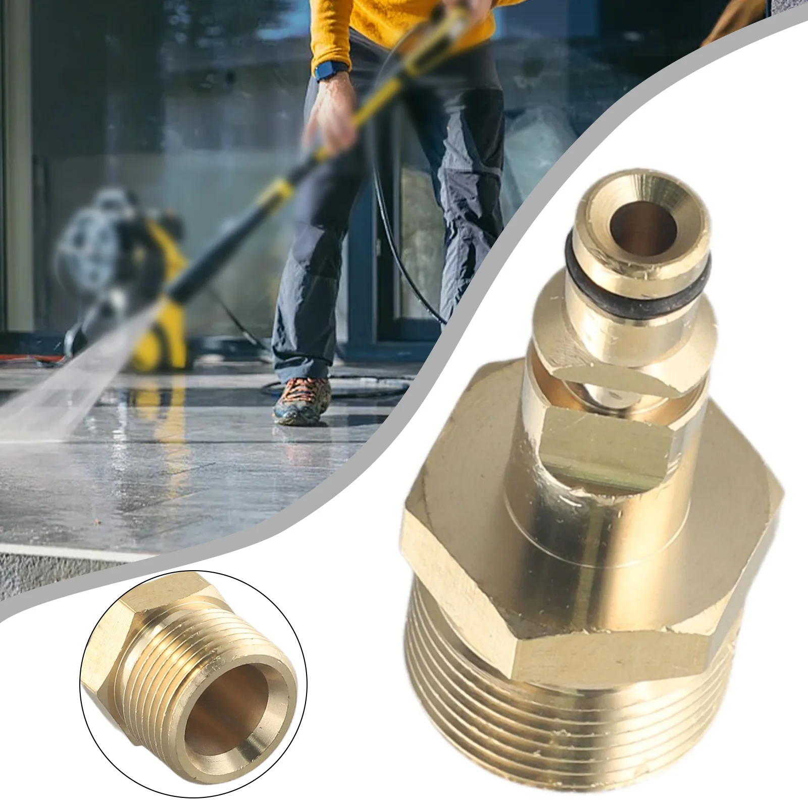 M22 Adapter Solid Brass Adapter For K Series Hose Quick Connector High Pressure Washer Hose Pipe Quick Connector Convert Tool