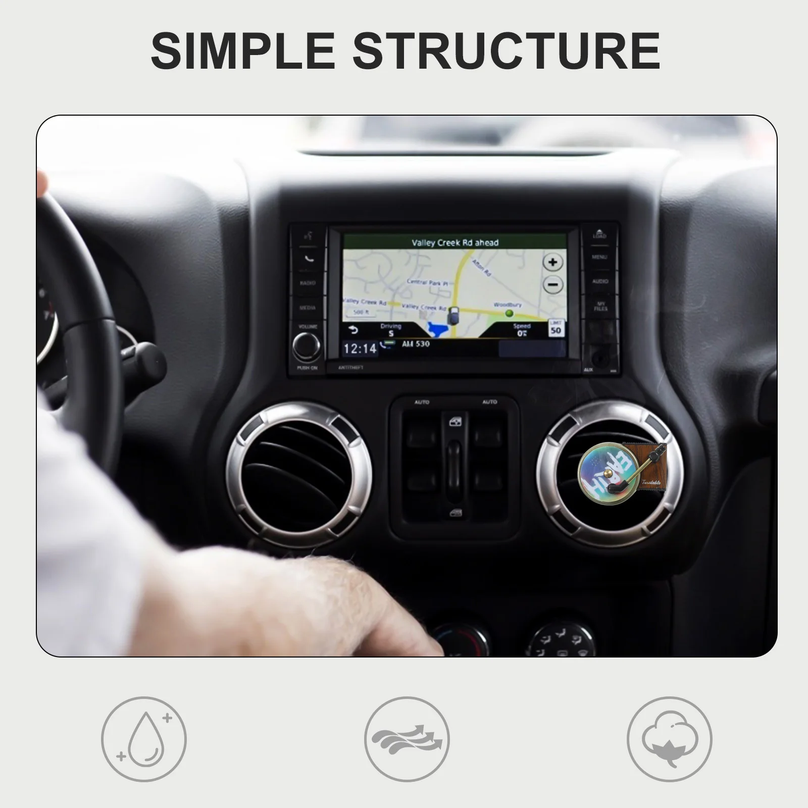 

Car Aroma Tablets Pe Material Easy Operate Freshener Scented Fragrant Pads Record Freshener Aromatherapy Refill Pads