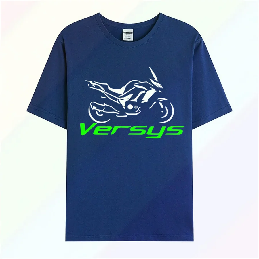 남성용 프린트 티셔츠, Versys 티셔츠, 오토바이 오토바이, 스트리트 스타일, 면, 짧은 O넥, 쿨 셔츠, 여름 패션