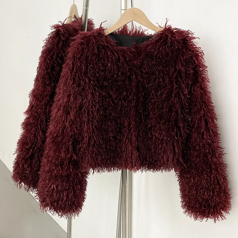 

OFTBUY Faux Fur Jacket New Style Fur Coat Eco-friendly Women Clothing Cropped Direct From Manufacturer Fur Artificial Winter