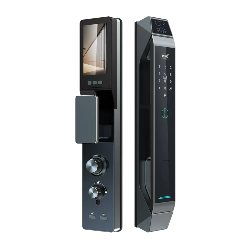 Intelligent Door Lock with 3D Facial Recognition Function  Digital Tuya Aluminum Alloy Lock  Key  Facial Door Lock