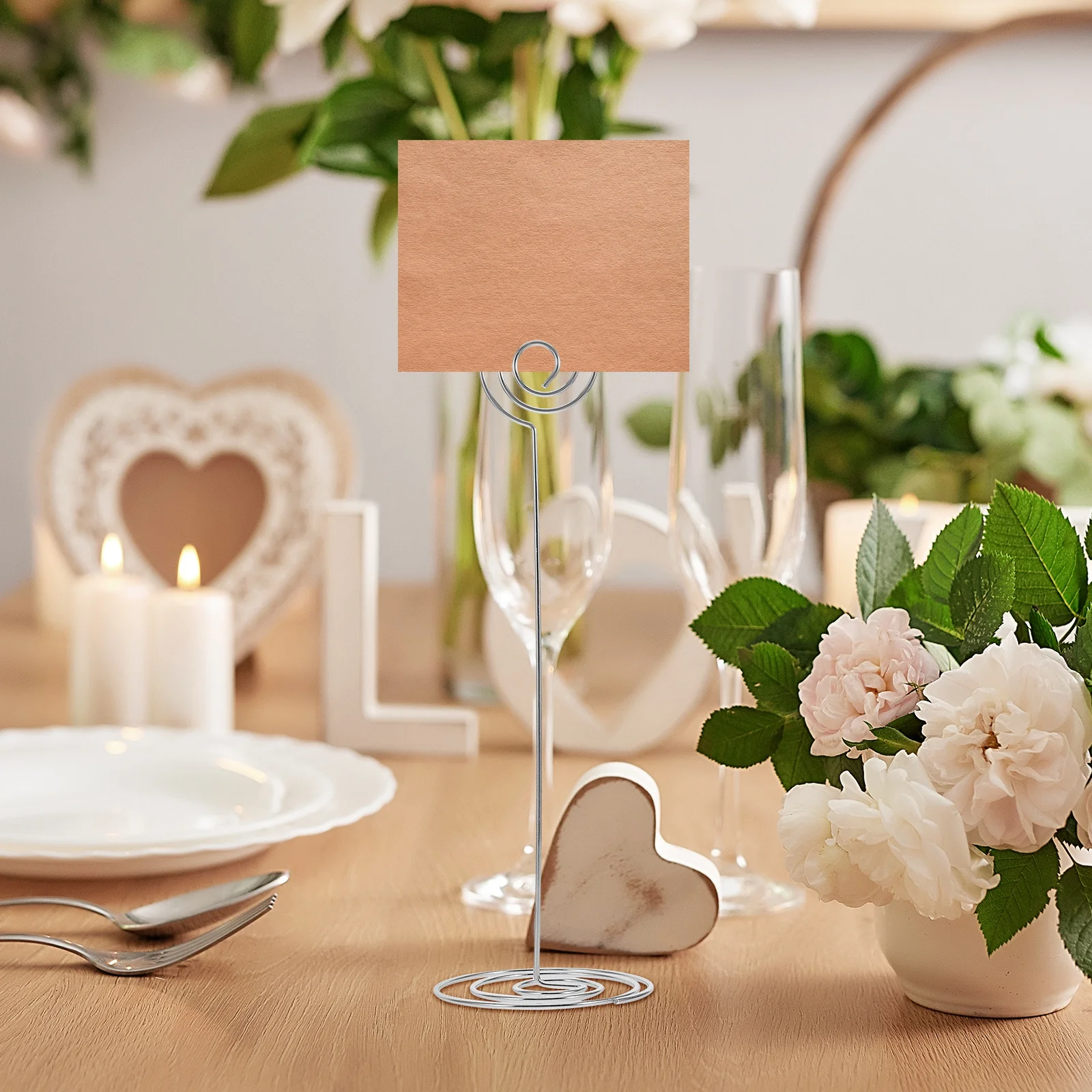 

10 pcs High Table Rack Memo Holder Upright Clip Base Note Cards Stand Metal Office Decor Place Card Holders Picture Clips