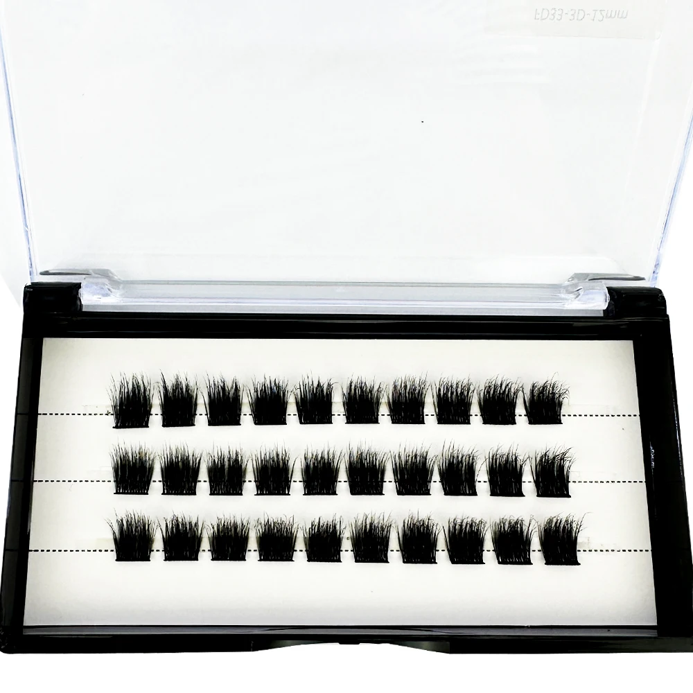 NEUE 5D Flauschige Nerzwimpern 3 Reihen Natürliche Wimpernverlängerung 3D Russische Einzelwimpern-Cluster Make-up-Tools Wimpern Cilia – Detail 37
