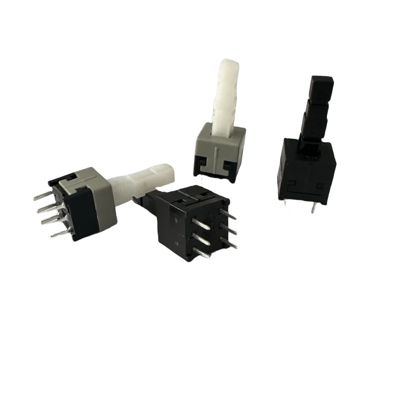 10pcs Free shopping 8.5*8.5 mm 6 Pin Mini Self-locking/Momentary Push Button Switch DIP DPDT Multimeter switch