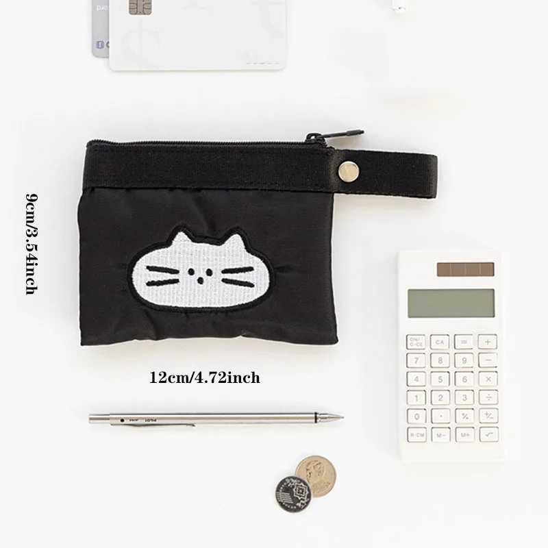 Cute Cat Wallet Zipper Purse Cartoon Small Coin Purse Lightweight Storage Bag  Mini Pouch Wallet Gift For Girl Women