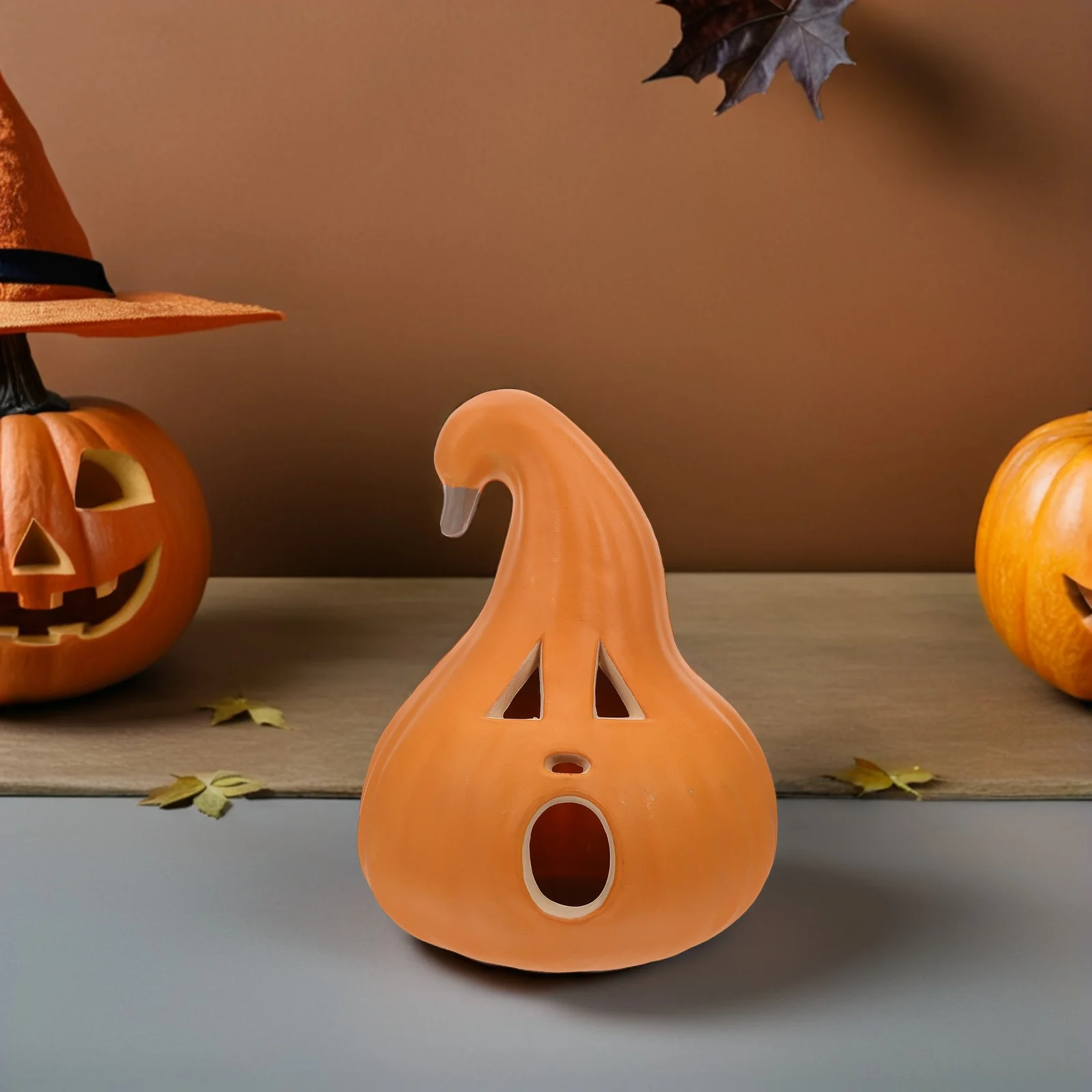 

Hollow Out Pumpkin Light LED Jack O Lantern Halloween Decor Glow Party Lamp for Indoor Outdoor Use Plastic Ornament