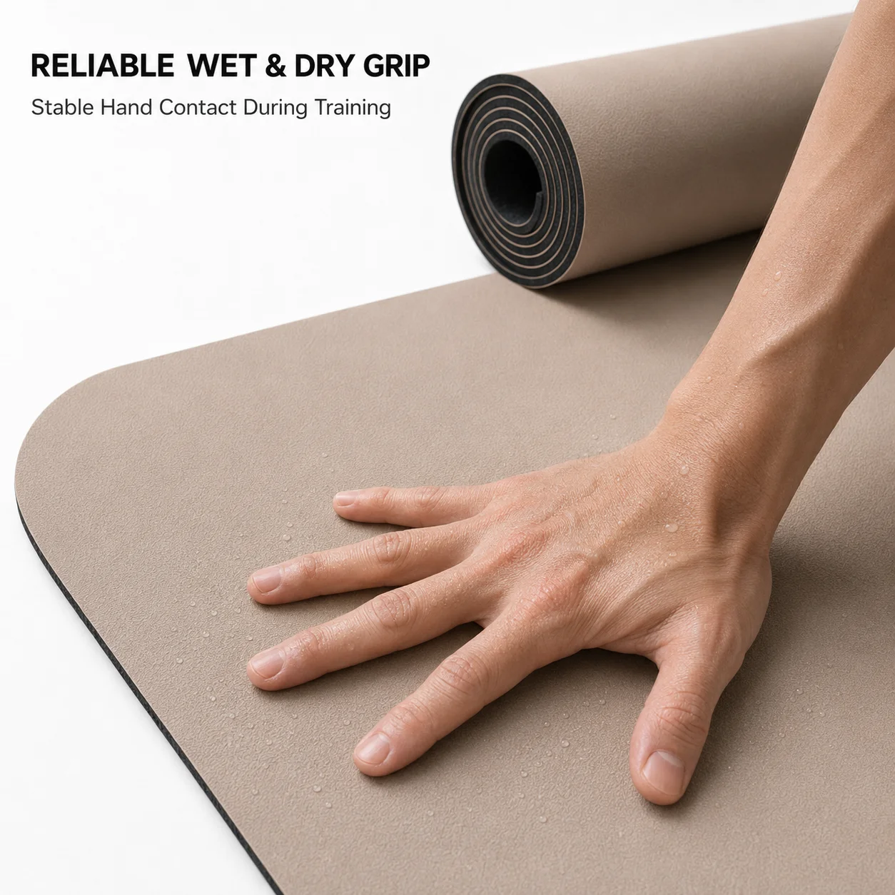 Eco Friendly Nature Rubber PU Hot Yoga Mat 183x68cm 4.5mm Capsule-shaped Non Slip Sweat Absorbent Pilates Exercise Mat Custom