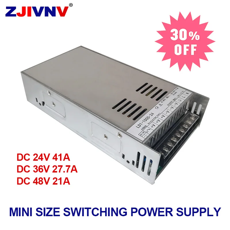 1000W Small Size Switching Power Supply  AC To DC Voltage Stabilizer Transformer DC 24V 36V 48V SMPS LED Strip Light LD1-1000