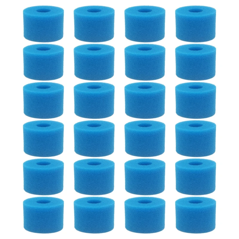 

24PCS Swimming Pool Foam Sponge For Intex S1 Reusable Washable Biofoam Cleaner Pool Foam Swimming Accessories