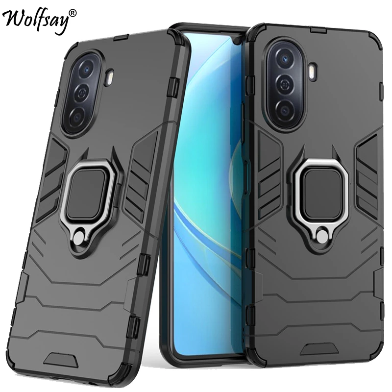 For Huawei Nova Y71 Case Bumper Armor Magnetic Suction Stand Full Back Cover For Huawei Nova Y71 Case For Huawei Nova Y71 Y 71