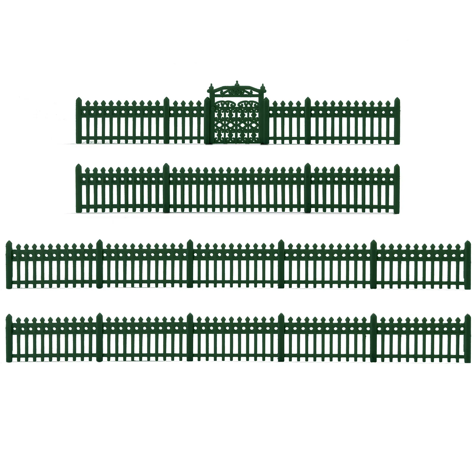 Eevemodel N Scale Fences with Gates Building Wall for Model Trains Diorama Scene LGNAD7Lv