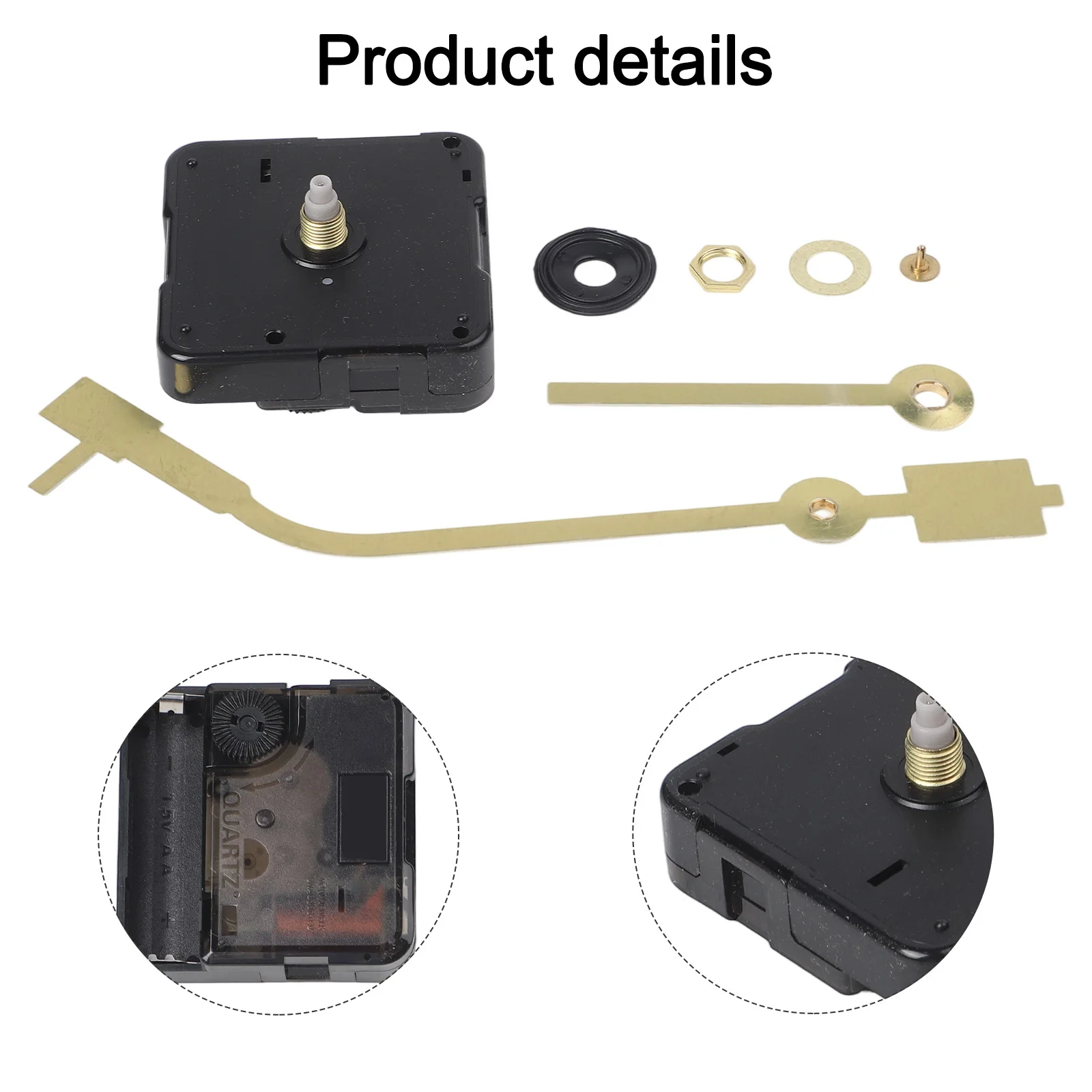 Clock Movement For Crafting 56*56*16mm Movement Size Quartz Clock Kit User-Friendly Installation 5.5mm Thread Length