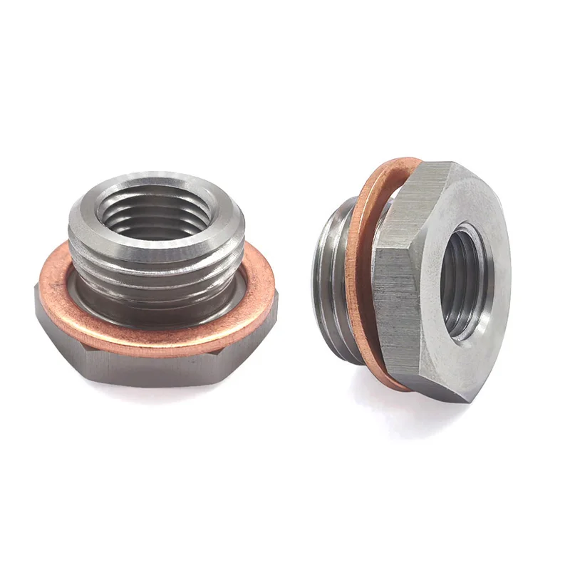 

M18x1 5 до M12x1 25 O2 Датчик кислорода Прокладка Редуктор Адаптер Аксессуары из нержавеющей стали