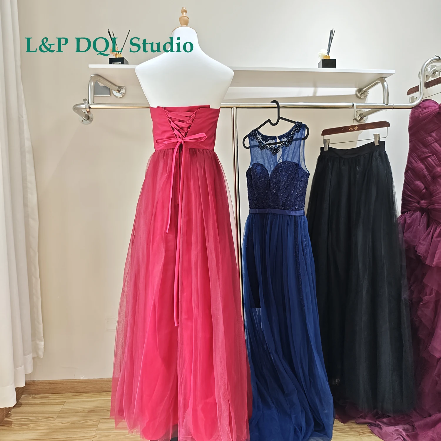 Платье подружки невесты с реальными картинками L&P DQL Studio, темно-красное, бордовое, фиолетовое, желтое, розовое свадебное платье на шнуровке с застежкой-молнией