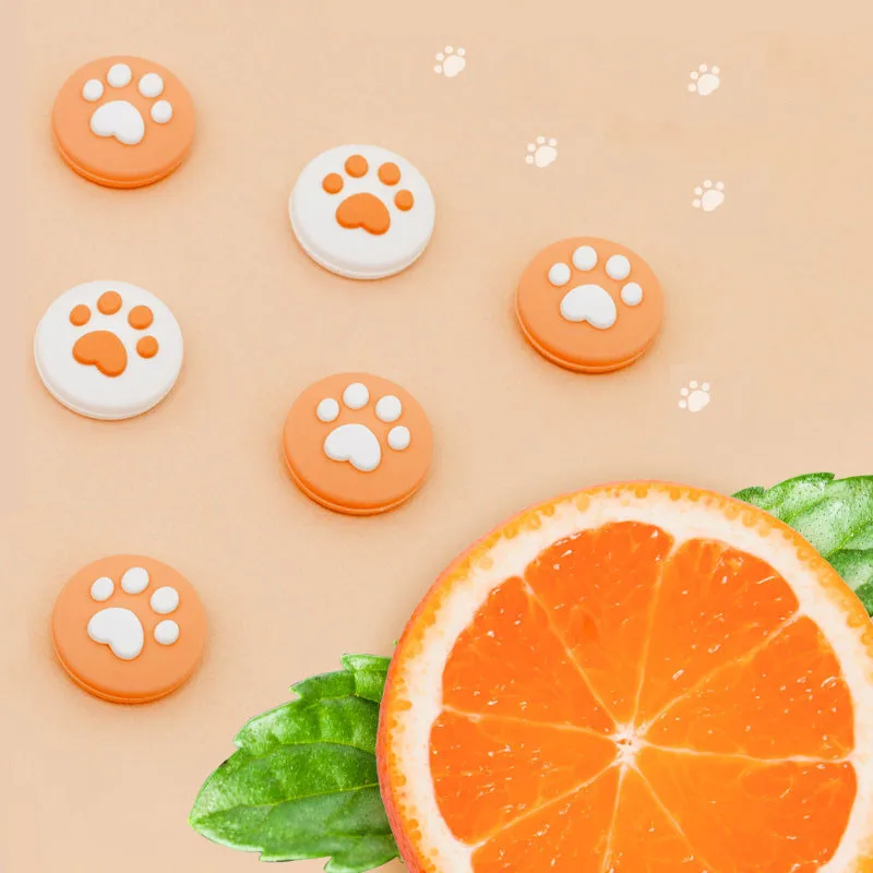 Cute Cat Paw Pad Claw Thumb Stick Grip Cap Joystick Cover for Nintend Switch Lite NS Joy-Con Controller Gamepad Thumbstick Case