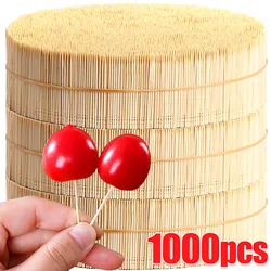 1000-200Pcs Bamboo Toothpicks Double Head Disposable Toothpick Dental Floss Restaurant Hotel Accessories Home Kitchen Tableware