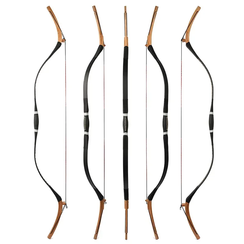 

64 Inch Archery 20-45 Lbs Traditional Longbow Recurve Bow Powerful Wooden for Left/Right Hand Shooting Hunting Accessories