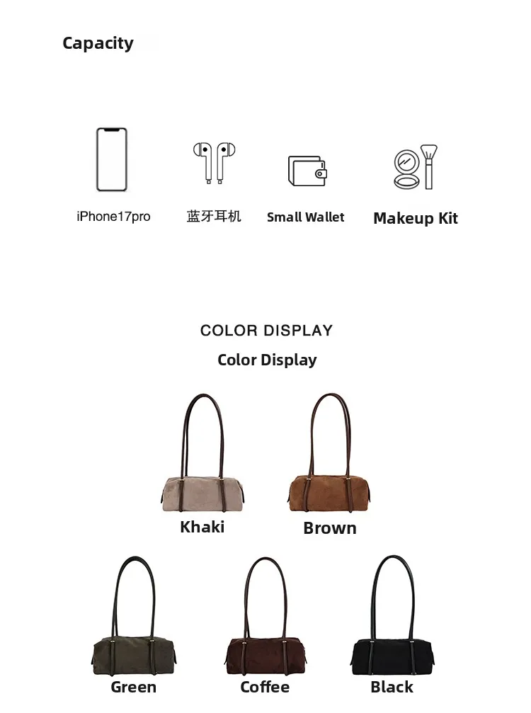 Bolso de Hombro Retro Estilo Francés para Mujer, Nuevo Modelo 2026, Ligero, de Lujo, Pequeño, de Alta Gama, Tipo Bowling