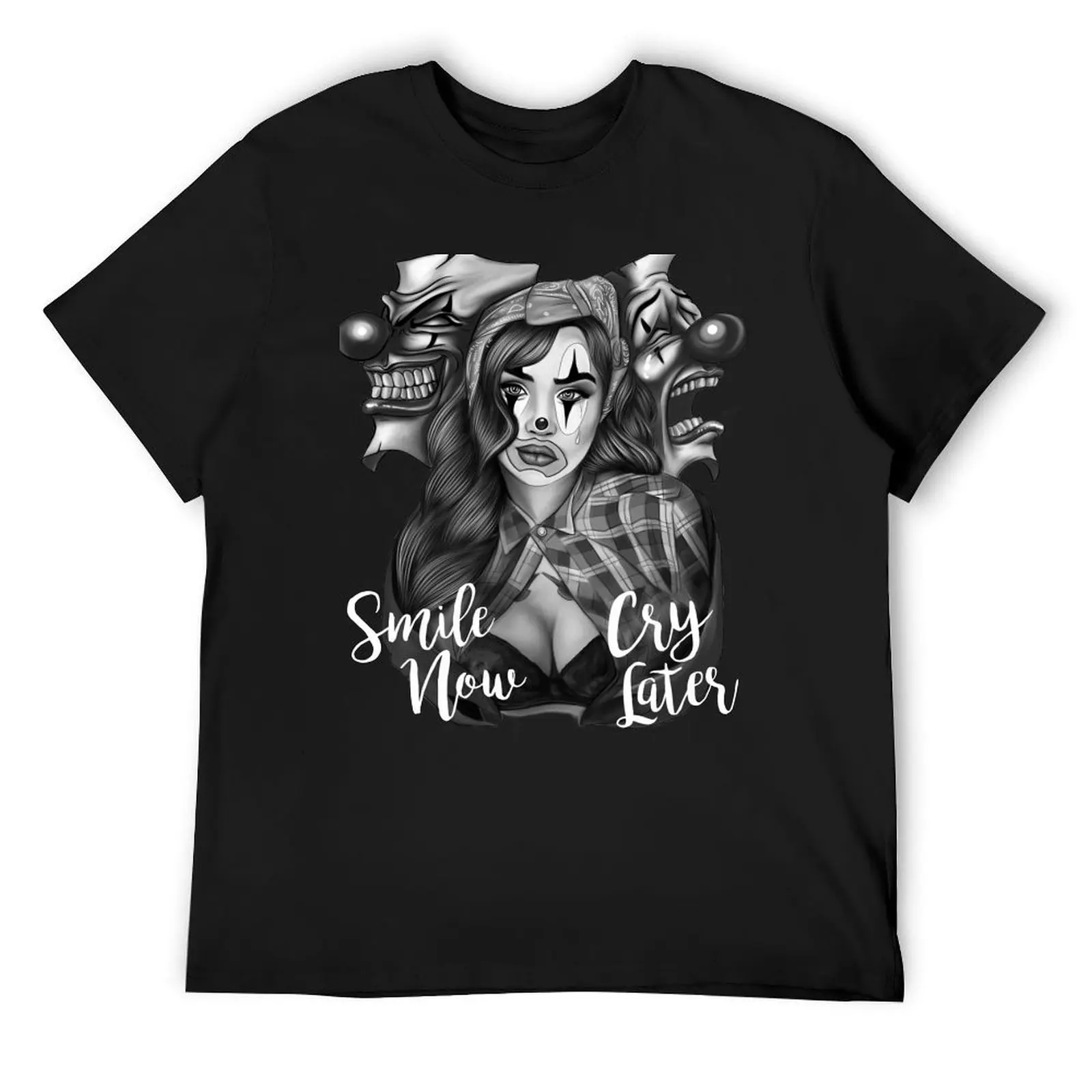 

Smile Now Cry Later art T-Shirt blacks Funny t-shirt essential t shirt sweat mens graphic t-shirts pack