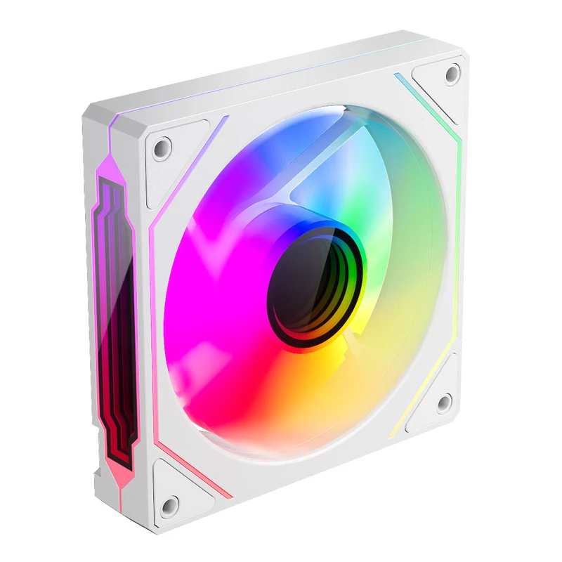 Imagem -03 - Teucer-pc Case Fan Kit Prism4 Pro Argb 120 mm 4pin Pwm Cpu Ventiladores de Refrigeração 3pin 5v Rgb 12cm Gaming Computer