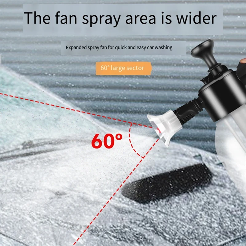 Foam Sprayer Car Wash Foam Sprayer Foam Sprayer Bottle Manual Air Pressure Water Jet Car Shampoo Foam Air Pressure -Bottle Black