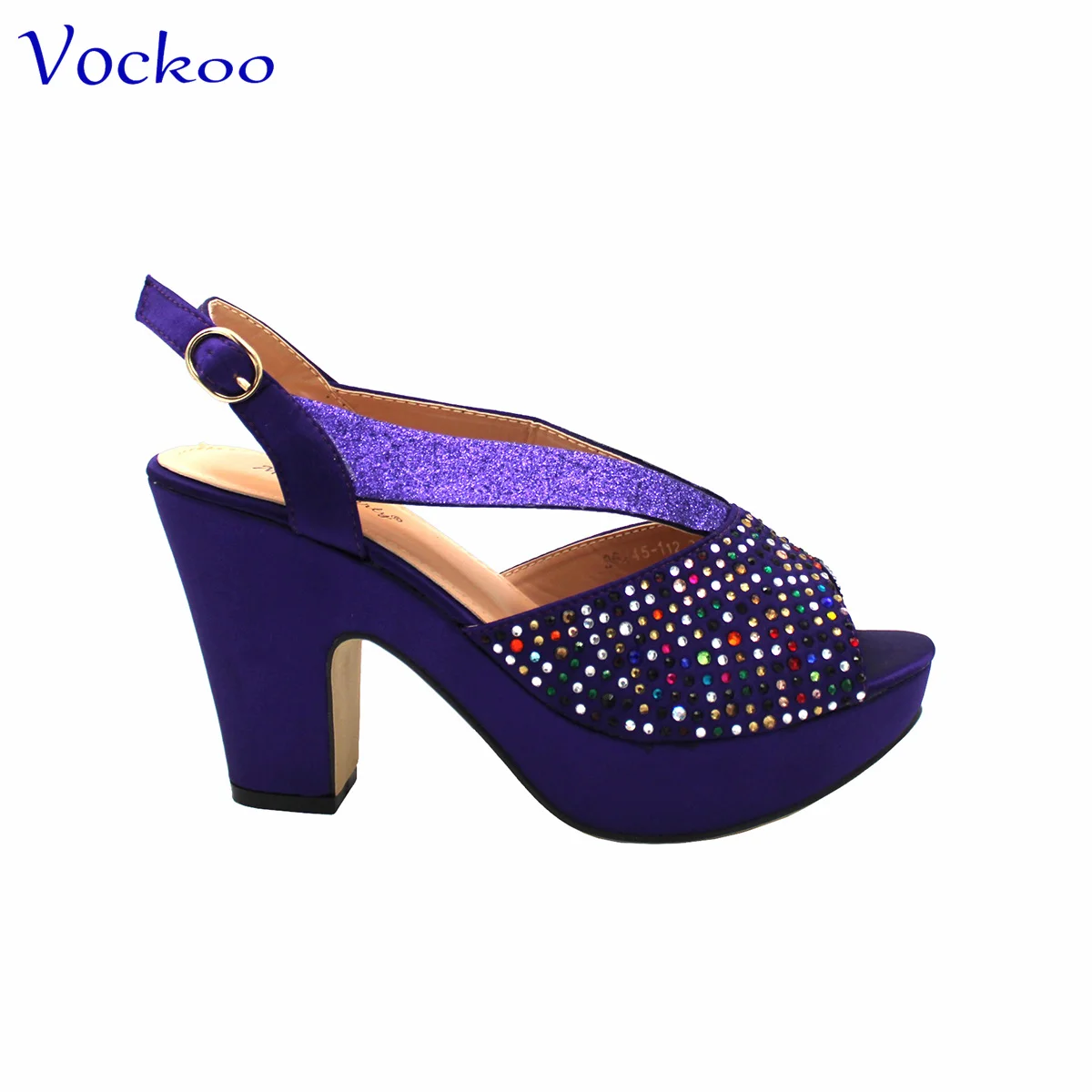 2024 Spring New Coming Italian Design Wedges Heels Shoes Matching Bag Set in Purple Color with Platform Comfortable Sandals