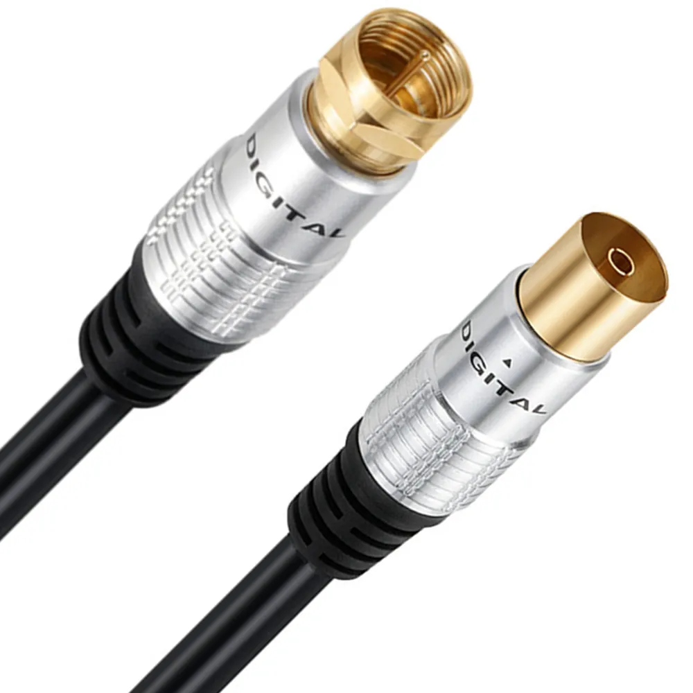 TV 9.5 Female to F Male Closed Circuit Cable Television F Connector RF Cable HD Video Set-Top Box Signal TV Cable