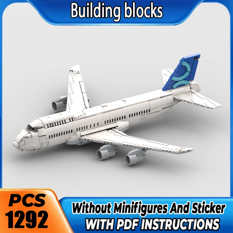 MOC Premium Building Blocks Boeing 747 Airplane Model DIY Assemble Bricks High Precision Collectible Toy Holiday Christma Gift