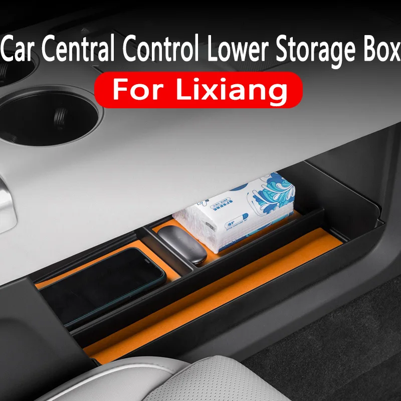 

Car Storage Box for Li Lixiang L9 2022 2023 2024 Leading Ideal Under Armrest Central Control Storage Organization Boxes