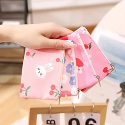 Fashion Flower Print Mini Small Pocket Women Wallet Korean Cotton Cloth Floral Cartoon Change Card Bag Female Coin Storage Case