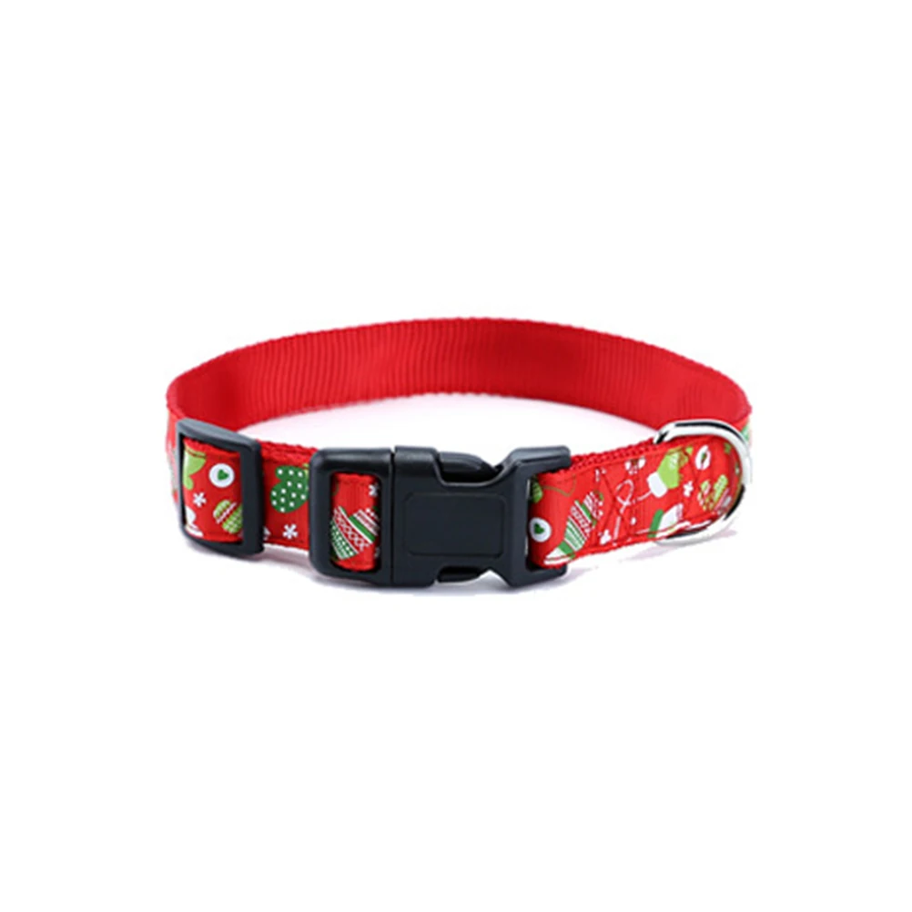 

Christmas Gloves Dog Collar Leash Set Pet Pulling Rope Adjustable Soft Nylon for Puppy Outdoor Christmas Style