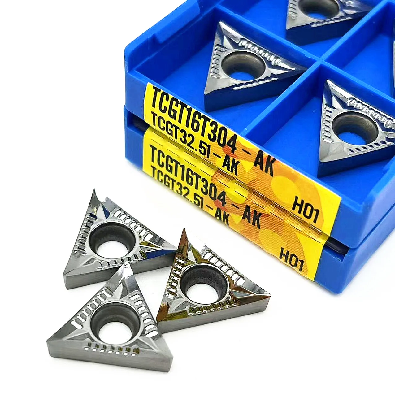 10ชิ้น TCGT16T304 TCGT16T302 TCGT16T308 AK H01อลูมิเนียมแทรกเครื่องมือกลึงภายใน CNC กลึงเครื่องมือเครื่องกลึง indexable