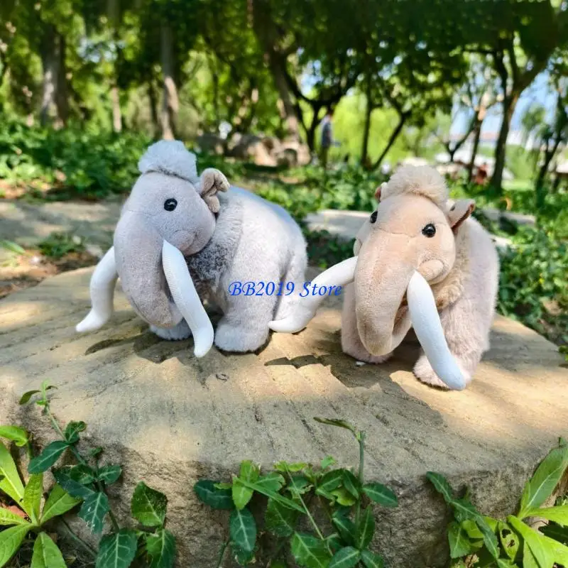 Q0KB Olifant pluche knuffel kinderknuffel Zacht katoen gevuld sierkussen