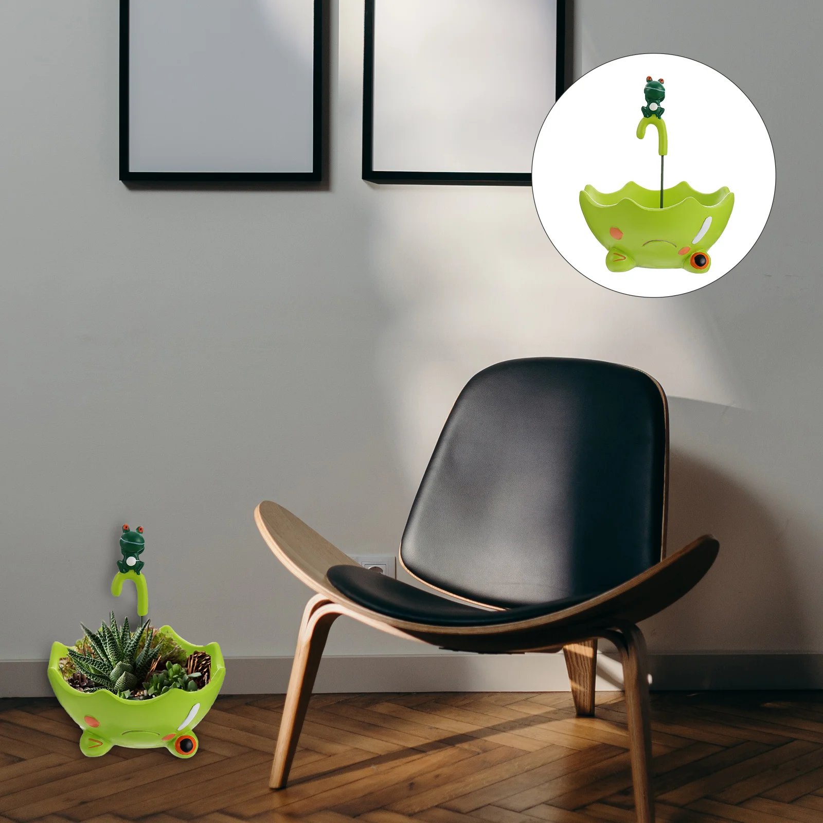 

Cartoon Umbrella Design Resin Succulents Planter Mini Flowerpot Drain Hole Office Desktop Plant Container Home Garden Decor