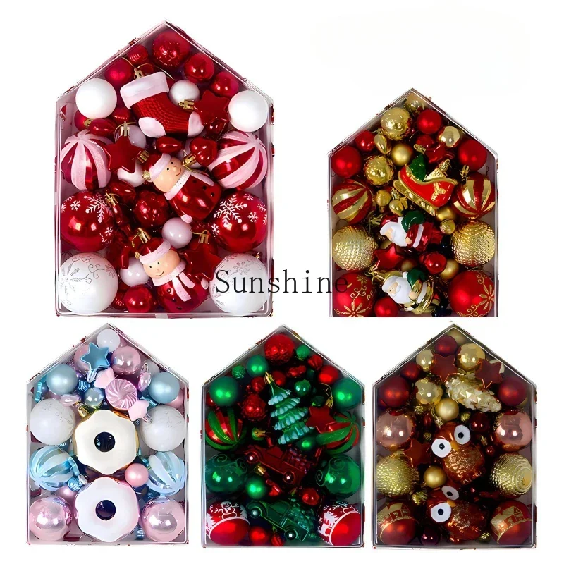 

Painted special-shaped Christmas tree pendant ornament set