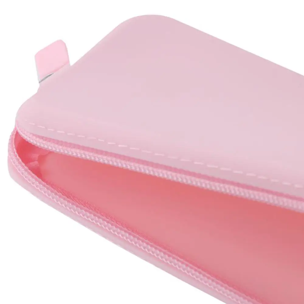 20*8*2.5cm Silicone Pencil Case Washable Makeup Pouch Holder Silicone Zipper Storage Bag Cosmetic Bag For Travel