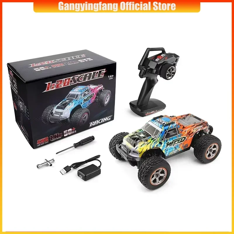 News WLtoys 204006 1/20 Small 4x4RC  with Led Lights 2.4G 4WD 50Km/H Metal Chassis Electric High Speed Off-road Drift